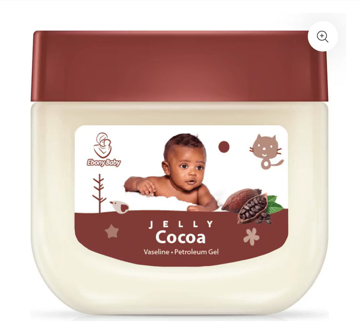 Ebony Baby Jelly Cocoa – Mjukgörande Vaseline med Kakaodoft 250 ml